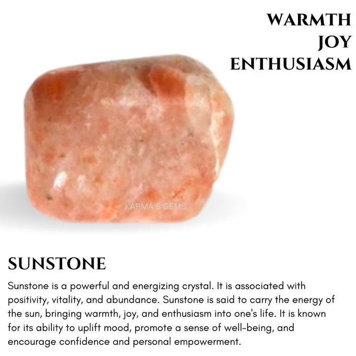 1 PIECE 15 TO 25 MM SUNSTONE POLISH TUMBLED STONE