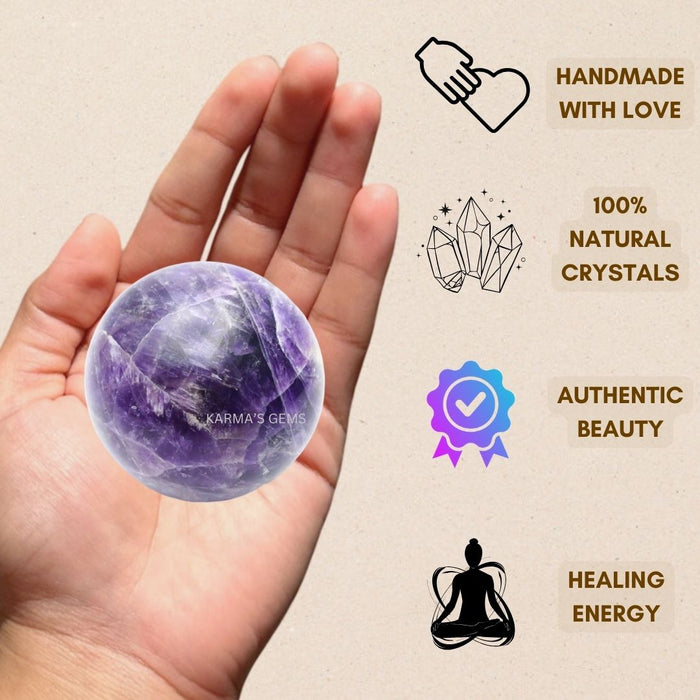 50 TO 55 MM AMETHYST SPHERE
