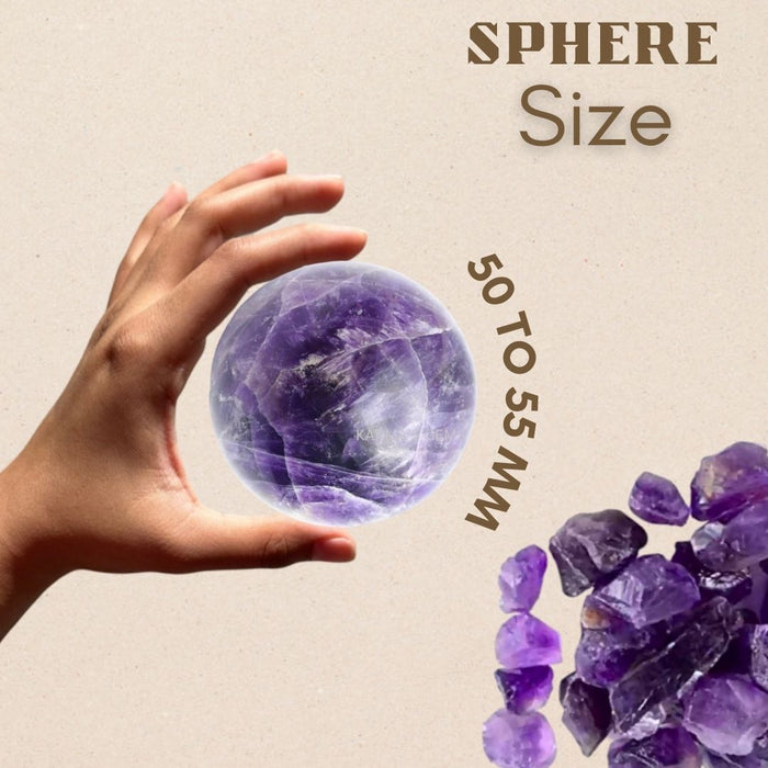 50 TO 55 MM AMETHYST SPHERE