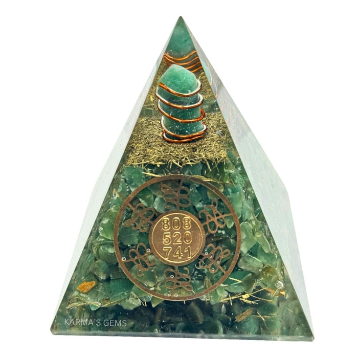GREEN JADE NUBIAN ORGONITE PYRAMID