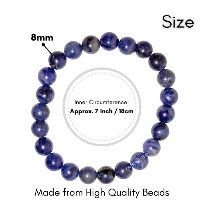8 MM BEADS SODALITE BRACELET