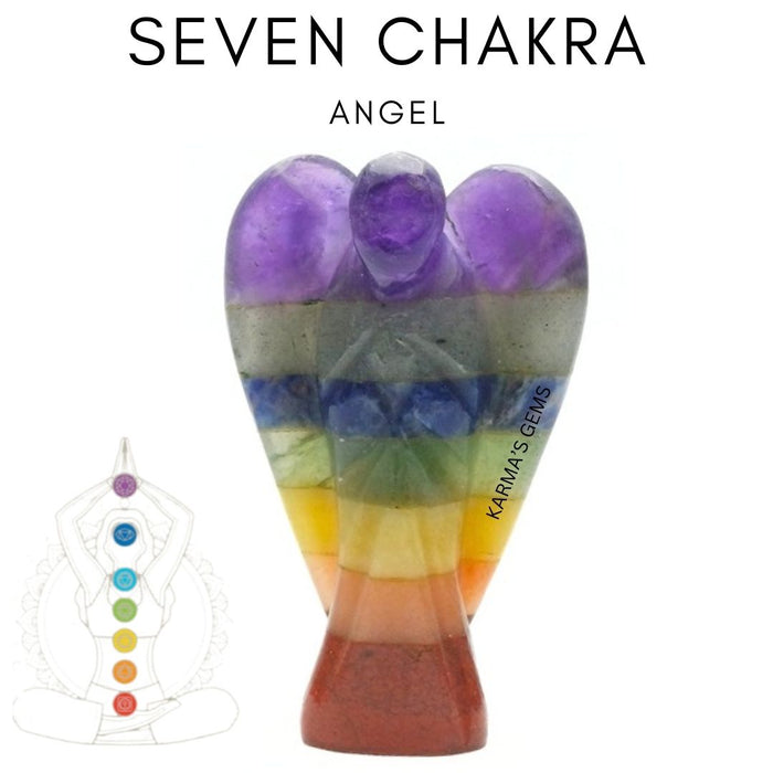 SEVEN CHAKRA STONE CRYSTAL ANGEL Karmas Gems