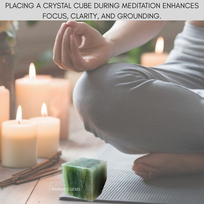 GREEN AVENTURINE STONE CUBE