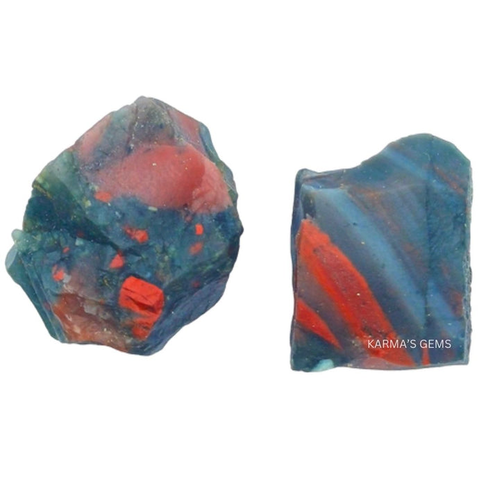 2 PCS 20 TO 25 MM AFRICAN BLOODSTONE ROUGH STONE