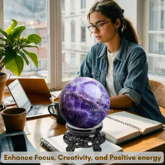 50 TO 55 MM AMETHYST SPHERE