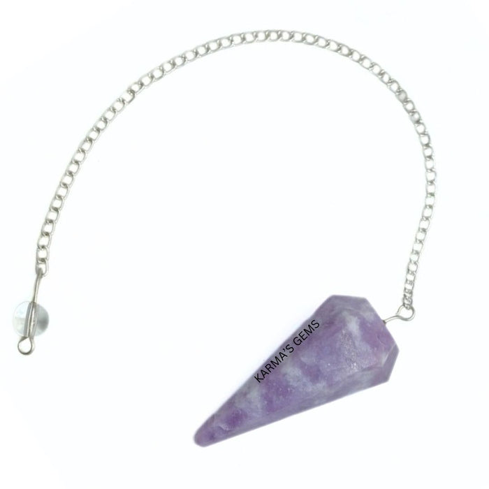LEPIDOLITE STONE DOWSING PENDULUM
