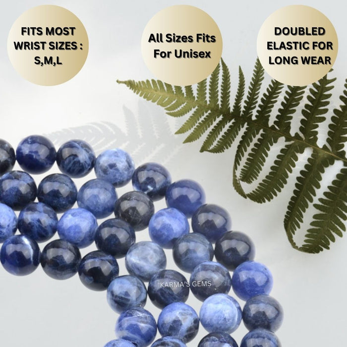8 MM BEADS SODALITE BRACELET