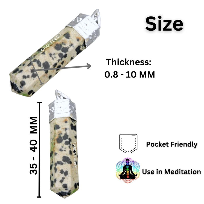 DALMATIAN JASPER  POINT PENCIL PENDANT