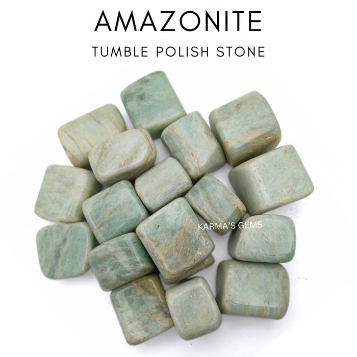 25 TO 35 MM AMAZONITE TUMBLED STONE