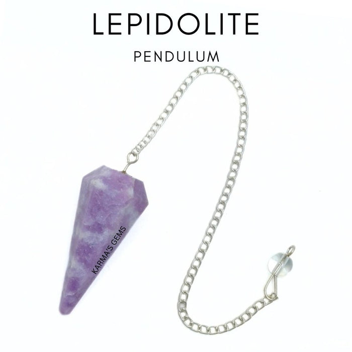 LEPIDOLITE STONE DOWSING PENDULUM