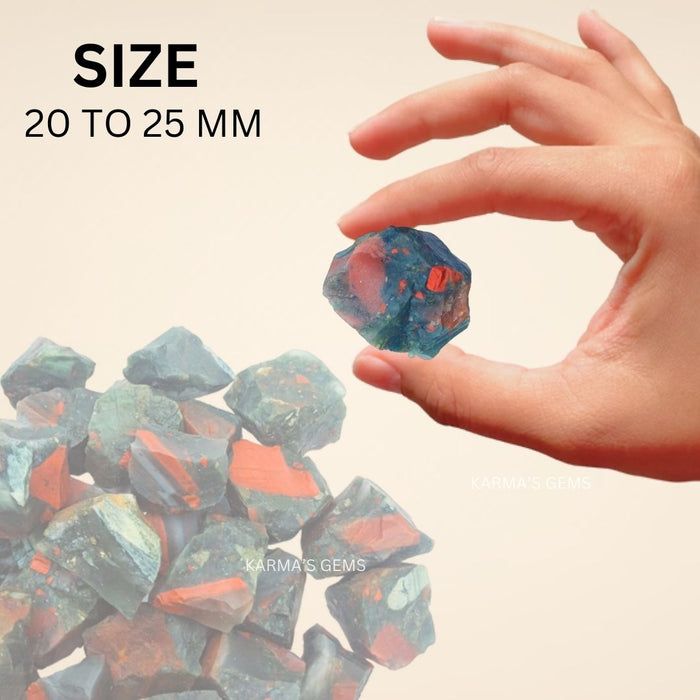 2 PCS 20 TO 25 MM AFRICAN BLOODSTONE ROUGH STONE