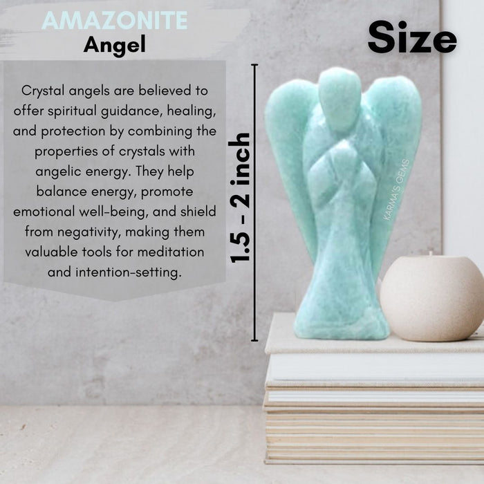 AMAZONITE STONE CRYSTAL ANGEL Karmas Gems