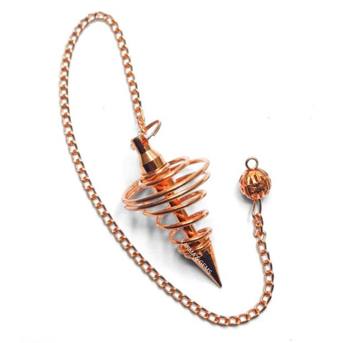 COPPER SPIRAL POINT DOWSING PENDULUM