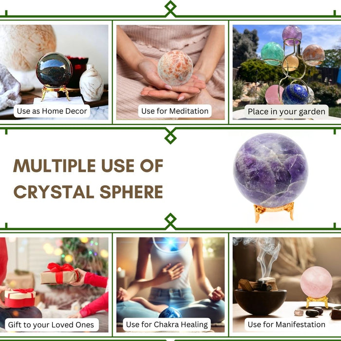 50 TO 55 MM AMETHYST SPHERE