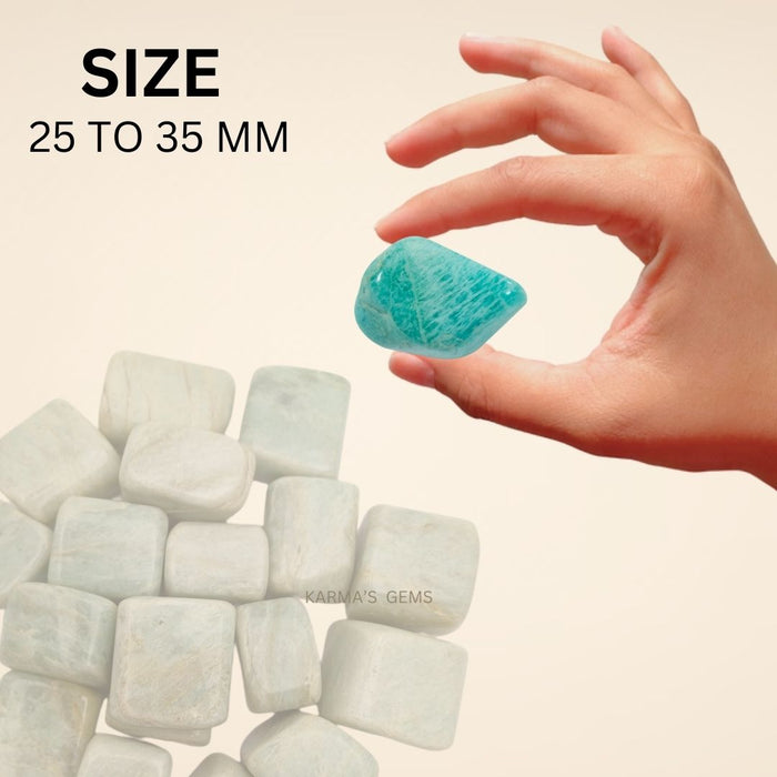 25 TO 35 MM AMAZONITE TUMBLED STONE