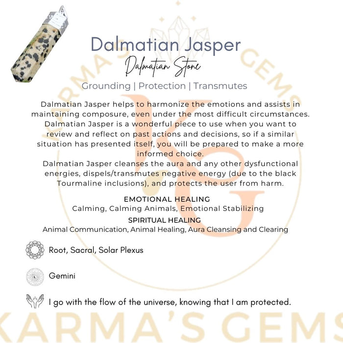 DALMATIAN JASPER  POINT PENCIL PENDANT