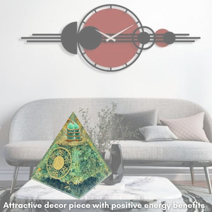 GREEN JADE NUBIAN ORGONITE PYRAMID