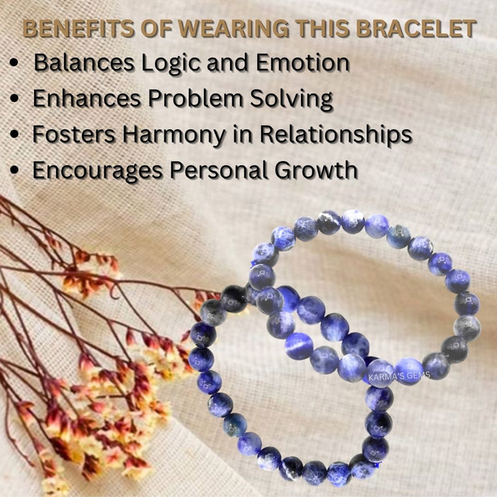 8 MM BEADS SODALITE BRACELET