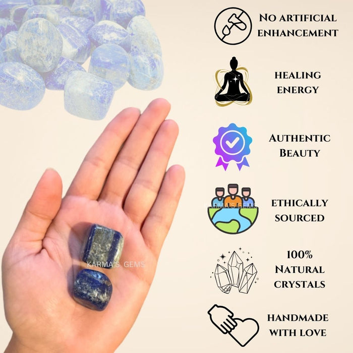 1 PIECE 15 TO 25 MM LAPIS LAZULI POLISH TUMBLED STONE