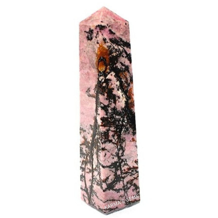 4 CORNER RHODONITE OBELISK