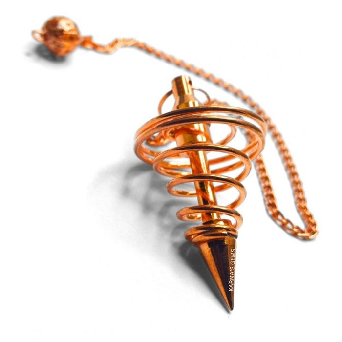 COPPER SPIRAL POINT DOWSING PENDULUM