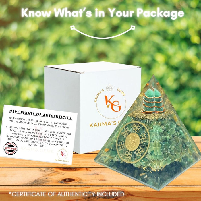 GREEN JADE NUBIAN ORGONITE PYRAMID
