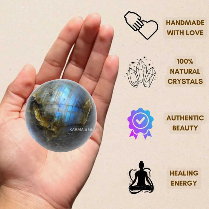 50 TO 55 MM LABRADORITE SPHERE