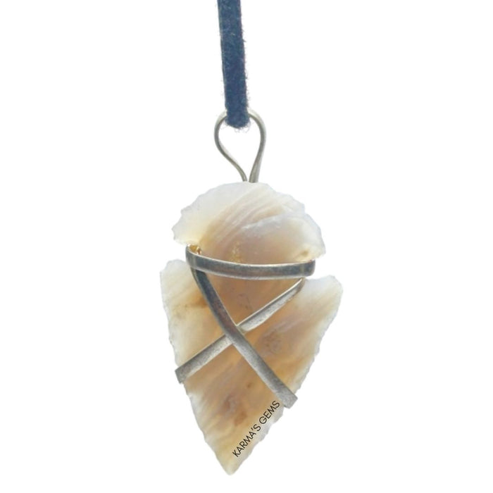 1" TO 1.5" FANCY JASPER SPEARHEAD ARROWHEAD PENDANT