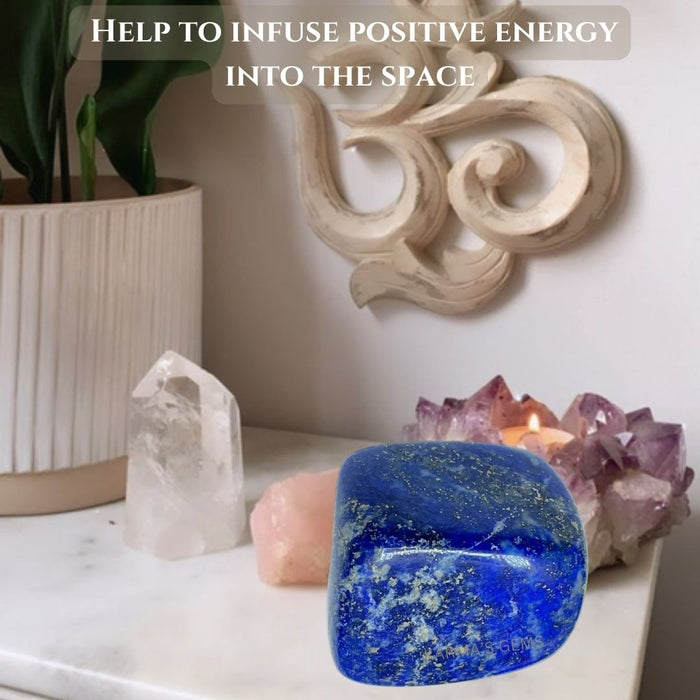 1 PIECE 15 TO 25 MM LAPIS LAZULI POLISH TUMBLED STONE