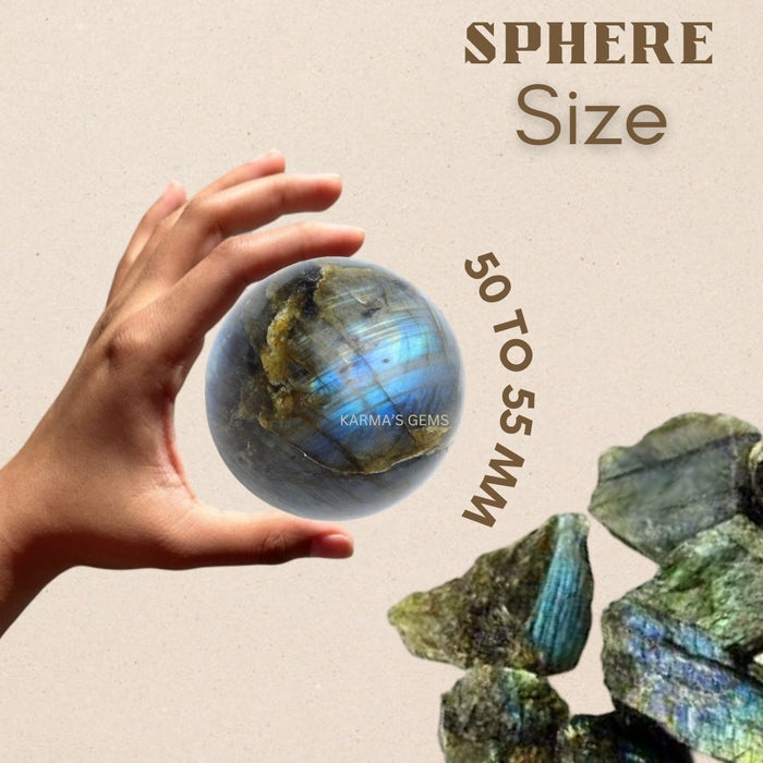 50 TO 55 MM LABRADORITE SPHERE
