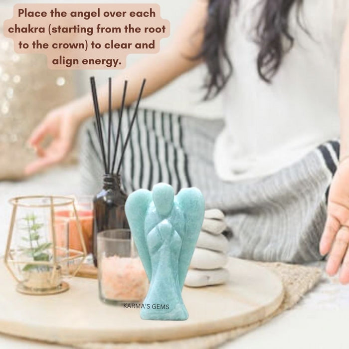 AMAZONITE STONE CRYSTAL ANGEL Karmas Gems