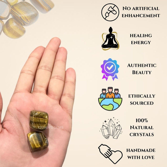 1 PIECE 15 TO 25 MM TIGER EYE POLISH TUMBLED STONE