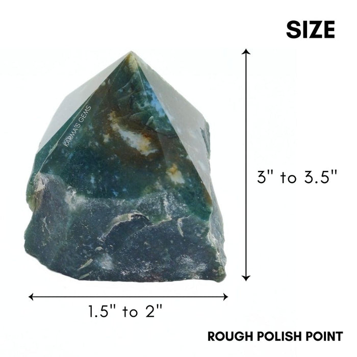 FANCY AGATE STONE CUT BASE POLISH POINT