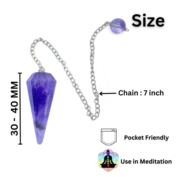 AMETHYST STONE DOWSING PENDULUM