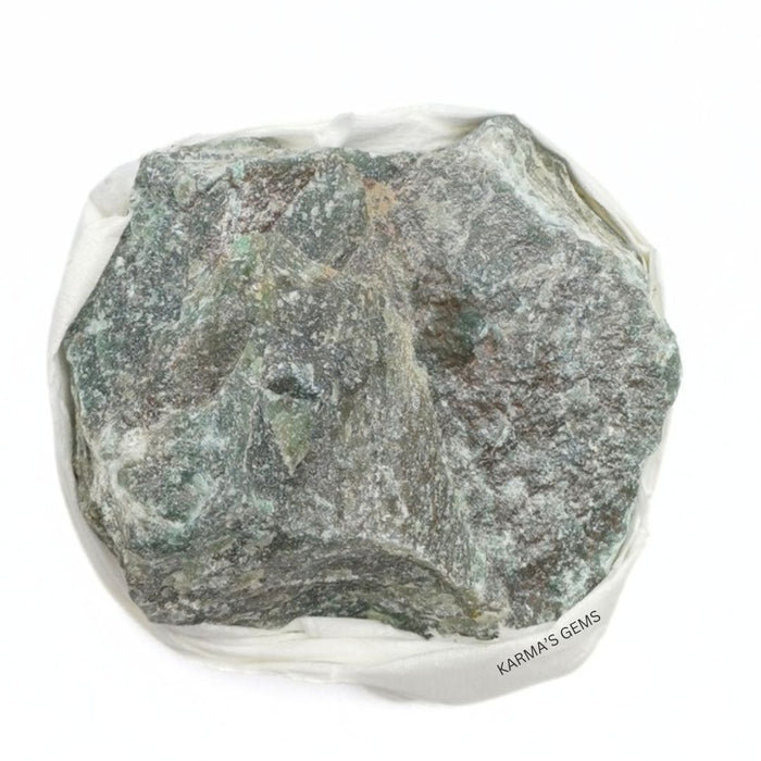 1 PIECE FLAT WRAPPED GREEN JADE  ROUGH STONE