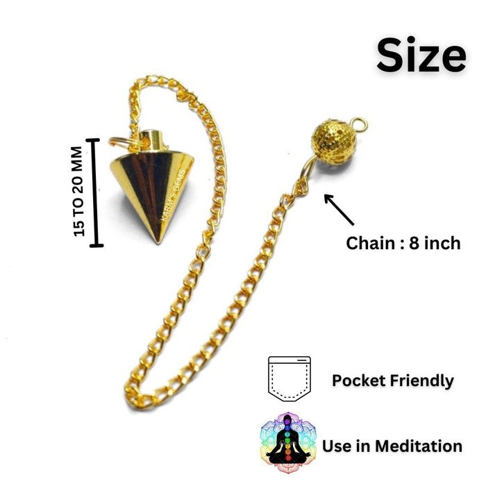 GOLD SMALL CONE DOWSING PENDULUM