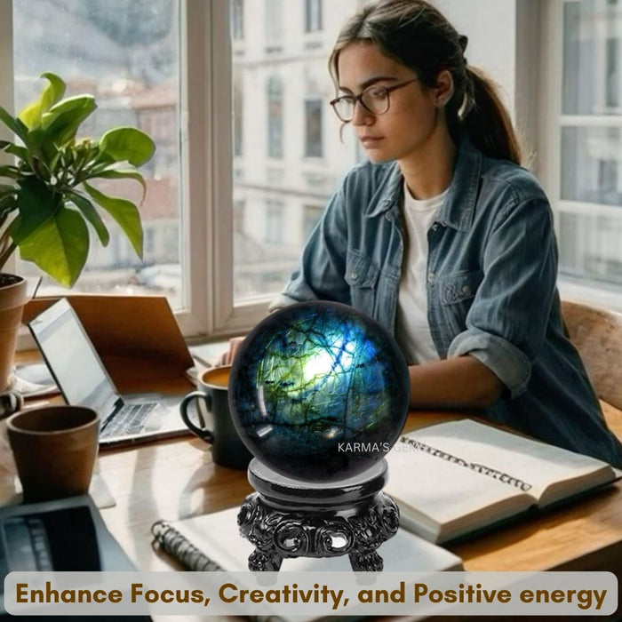 50 TO 55 MM LABRADORITE SPHERE