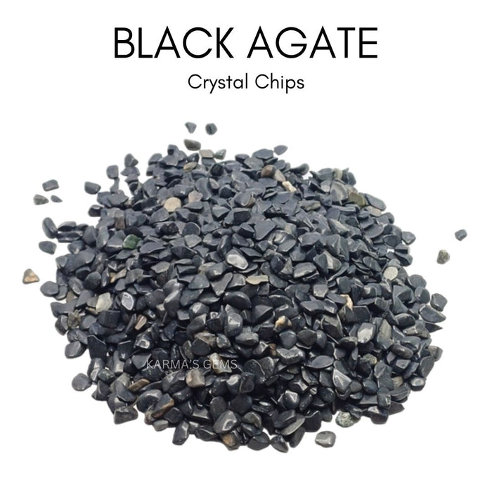 BLACK AGATE STONE CHIPS