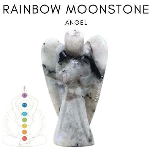 RAINBOW MOONSTONE CRYSTAL ANGEL Karmas Gems