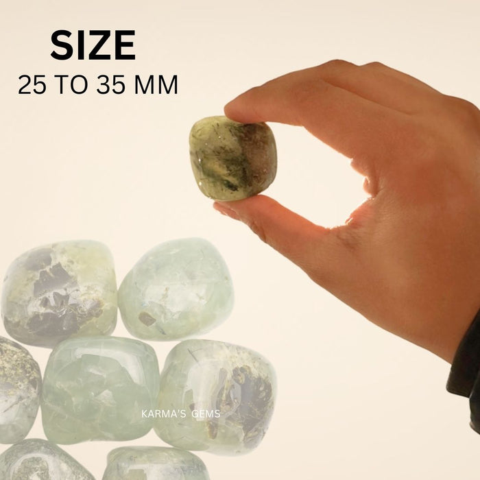 25 TO 35 MM PREHNITE TUMBLED STONE