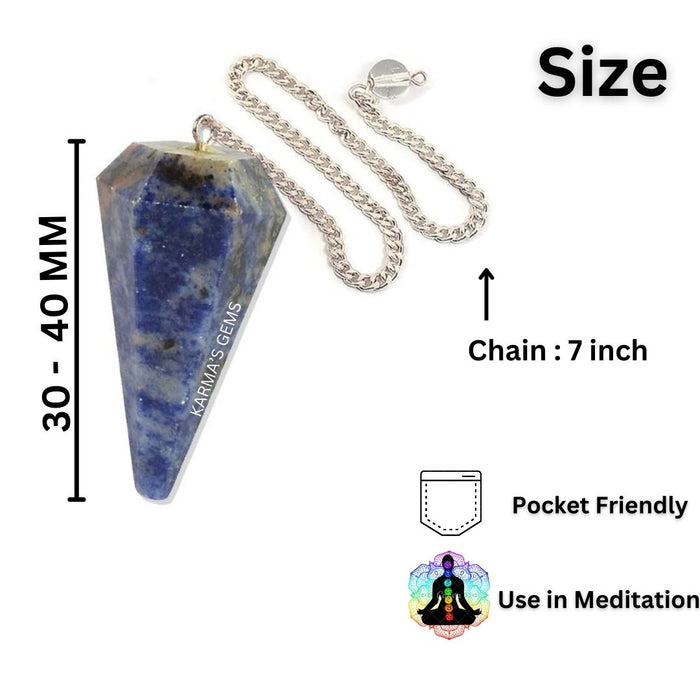 SODALITE STONE DOWSING PENDULUM