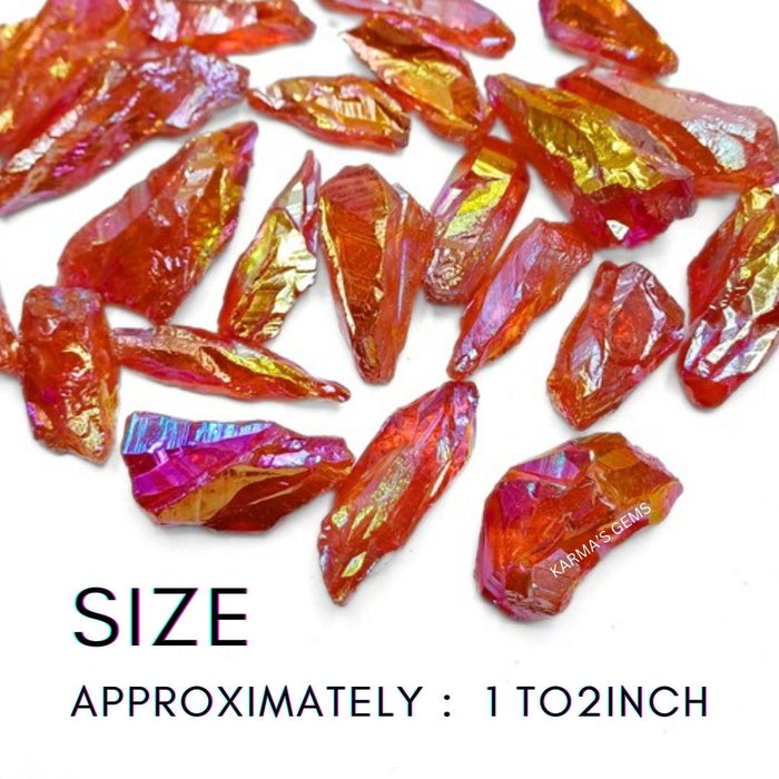 ORANGE AURA QUARTZ RAW STONE