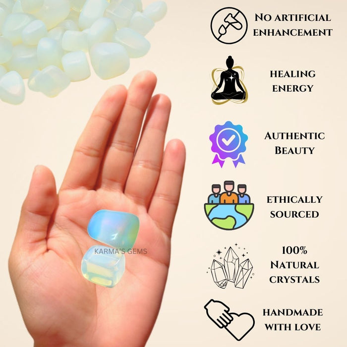 1 PIECE 15 TO 25 MM OPALITE POLISH TUMBLED STONE