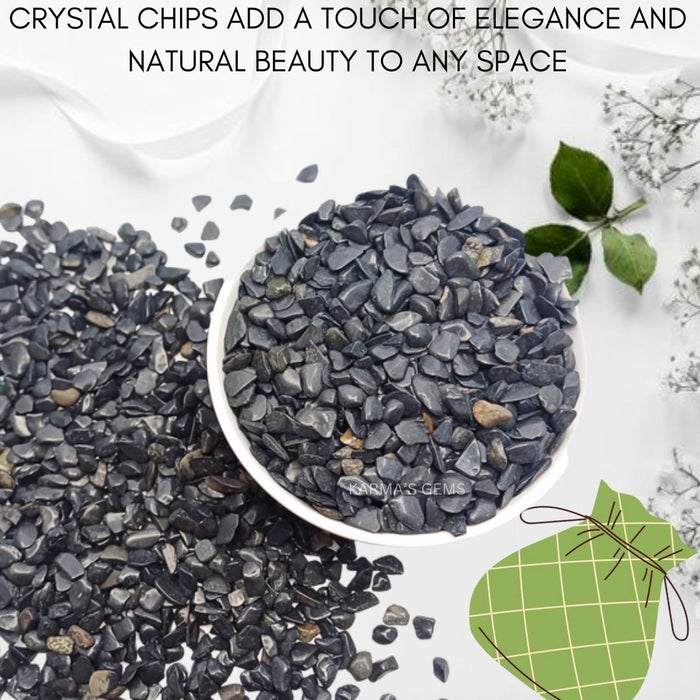 BLACK AGATE STONE CHIPS