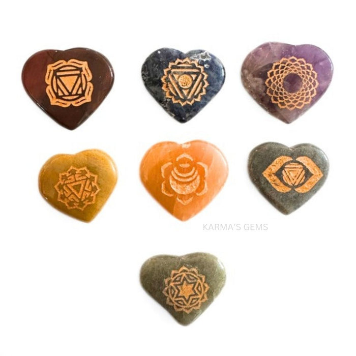 SEVEN CHAKRA HEART SET Karmas Gems