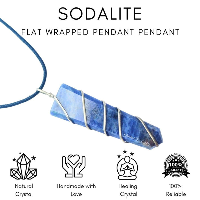 FLAT WRAPPED SODALITE PENDANT