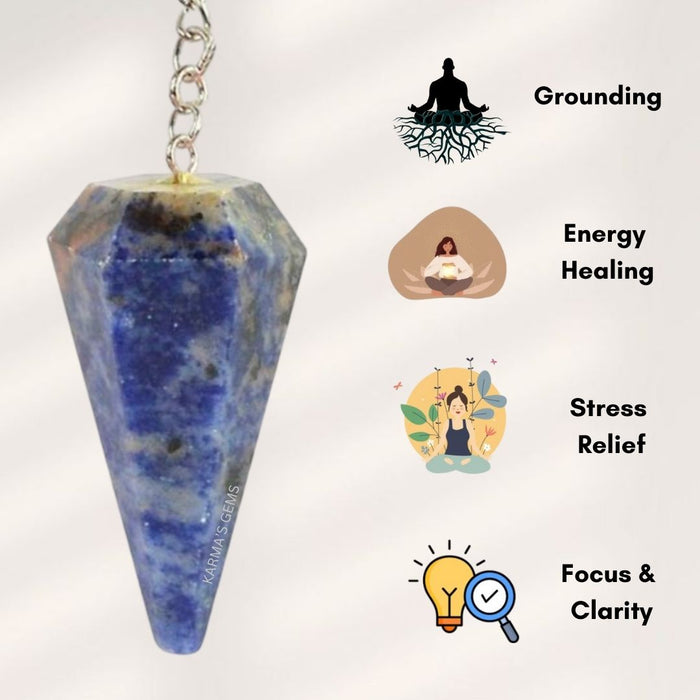 SODALITE STONE DOWSING PENDULUM