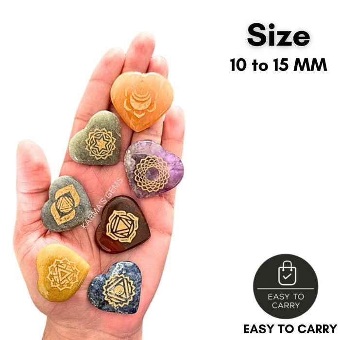 SEVEN CHAKRA HEART SET Karmas Gems