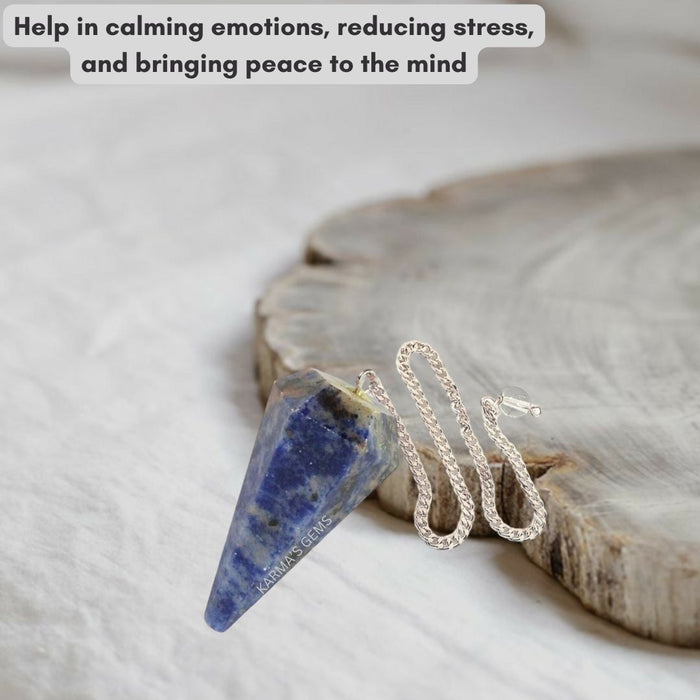 SODALITE STONE DOWSING PENDULUM