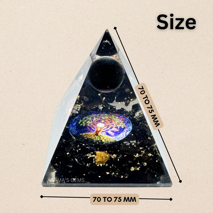 BLACK TOURMALINE NUBIAN ORGONITE PYRAMID